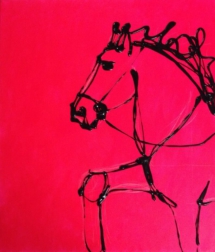 Pferd auf Pink